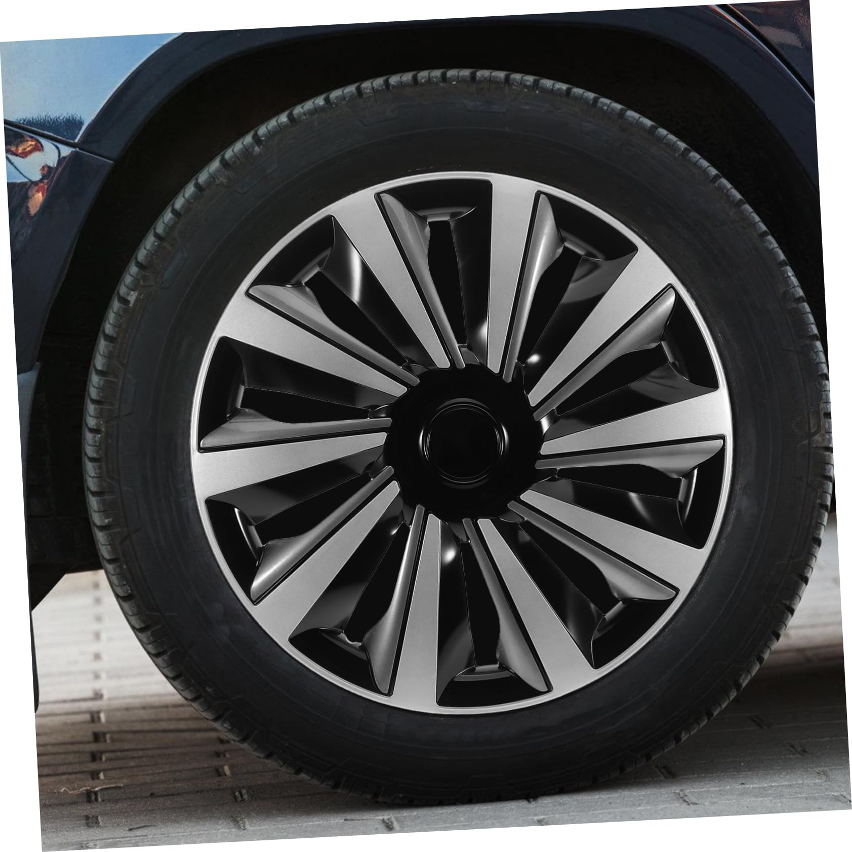 Coprimozzi Per Cerchi Auto Da 15 Pollici, Coprimozzo Centrale a Vite in Argento Grigio, Protezione Durevole e Decorazione Elegante Per Guida Urbana e Viaggi