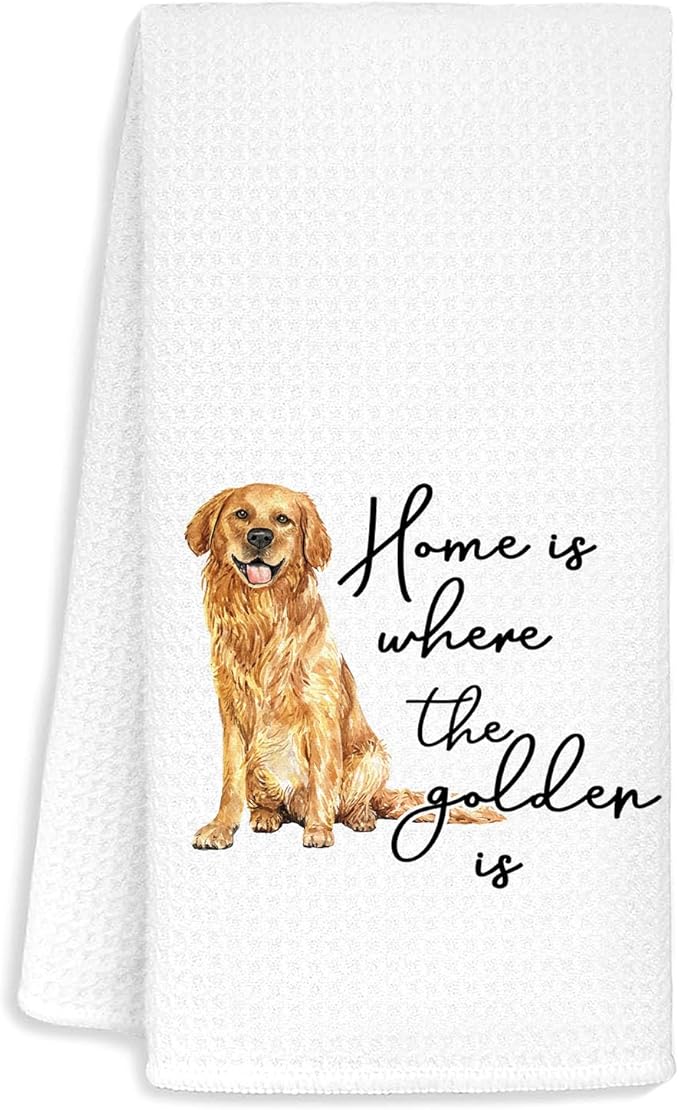 Gloden Retriever Kitchen Towels, Golden Retriever Gifts for Women Dog Lover Women Pet Lovers, Golden Retriever Decor, Gloden Retriever Kitchen Decorative Towels 16×24 in