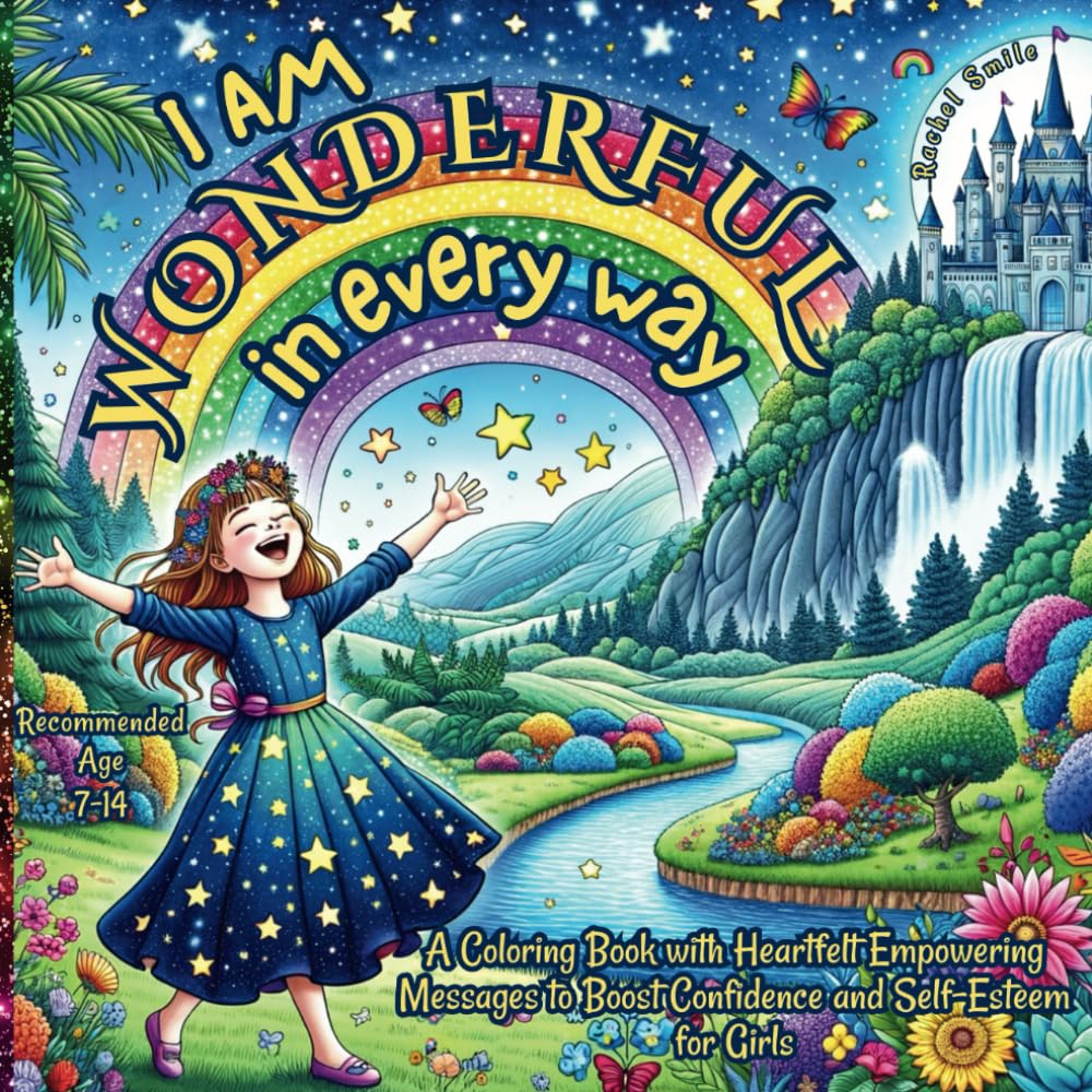 I am Wonderful in Every Way. A Coloring Book with Heartfelt Empowering Messages to Boost Confidence and Self-Esteem for Girls | Recommended Age 7-14