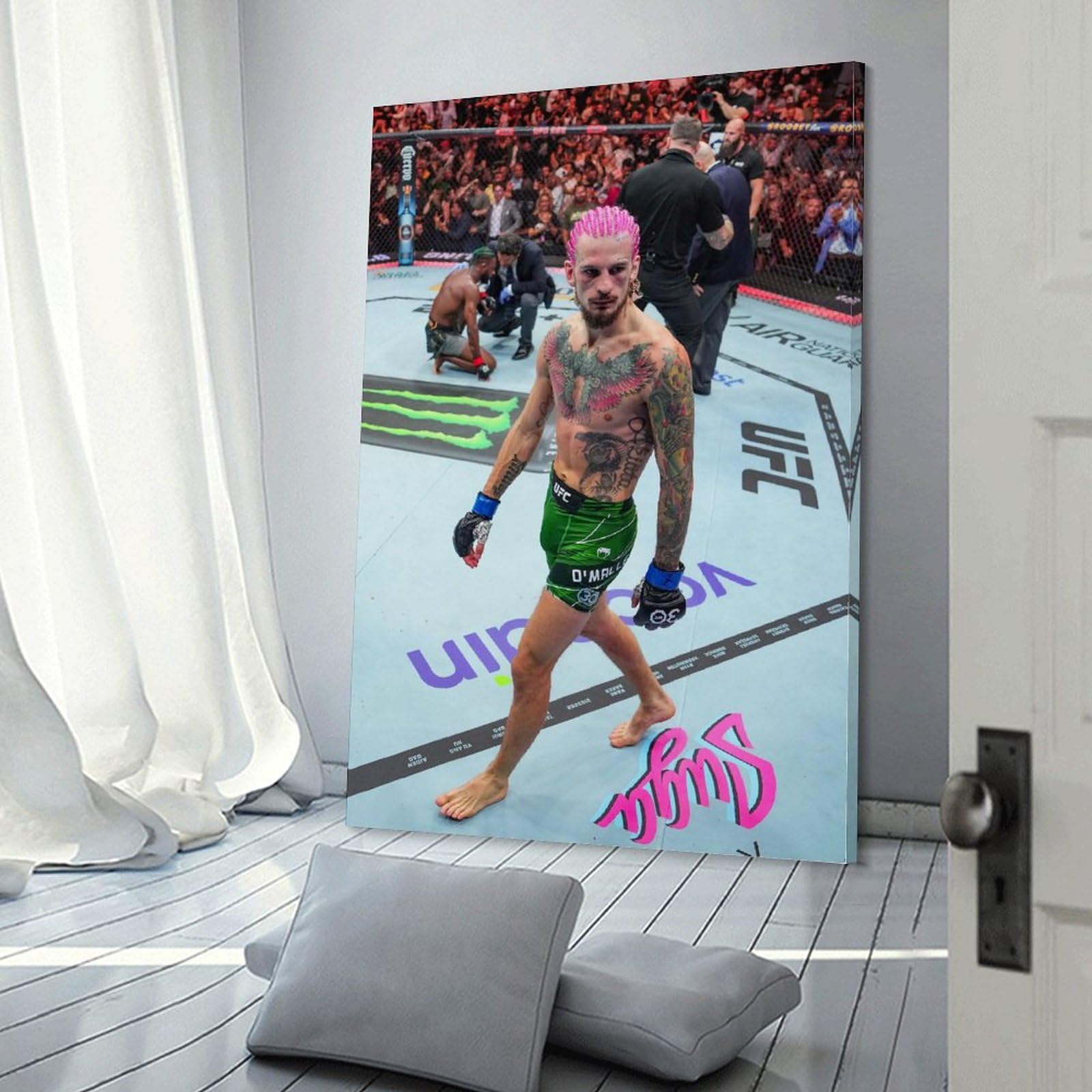 ETOMEY Poster Su Tela UFC 292 – Aljamain Sterling Vs Sean O’Malley 2023, Quadro 30x45 Cm Con Cornice, Decorazione Parete
