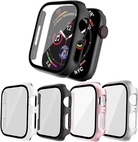 Paquete de 4 Protector de pantalla de privacidad para Apple Watch Series SE654 de 1.575 pulgadas (1.575 in) antiespía PC duro parachoques templado