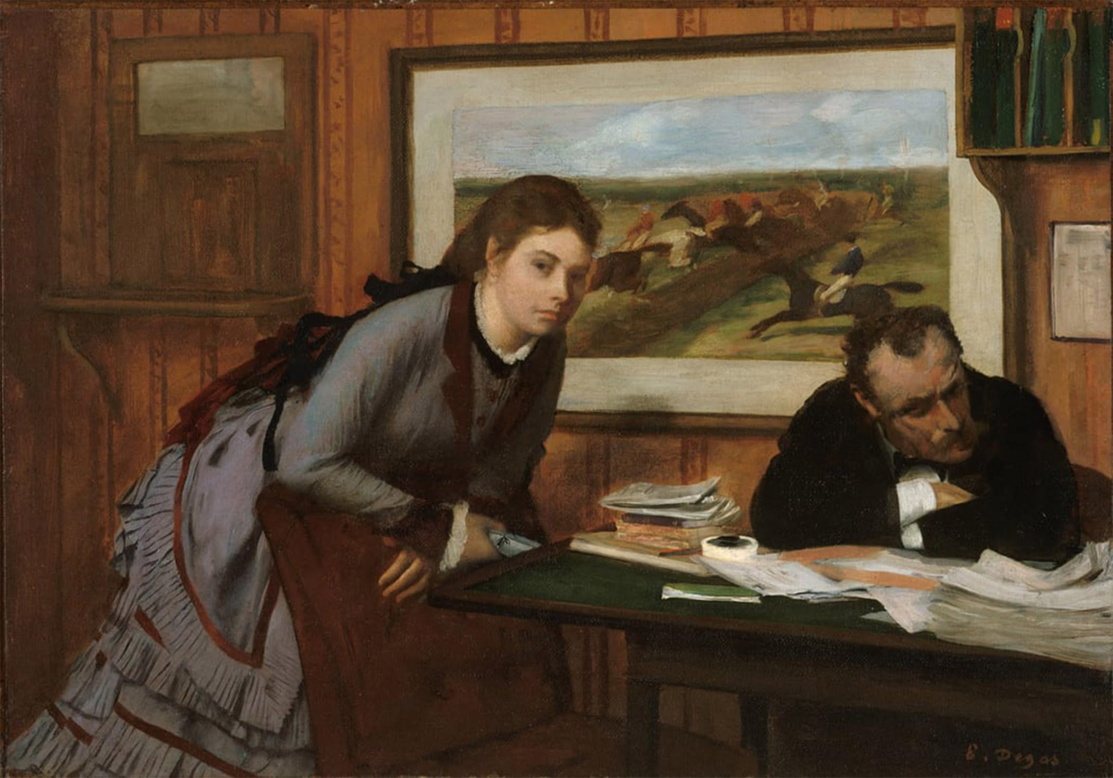 Toile Bouder d'Edgar Degas portrait d'art impression premium - 5