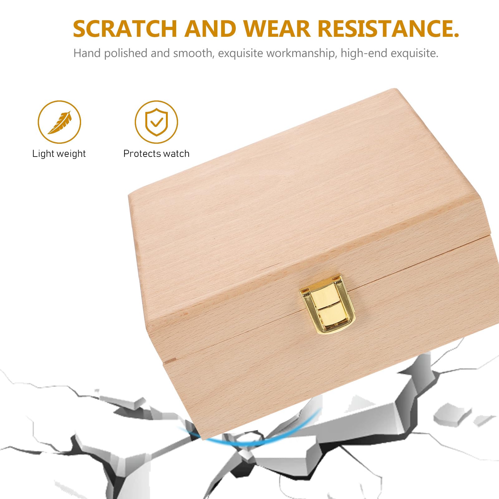 Supvox Kleine Holzkiste als Schmuckaufbewahrungsbox mit Feiner Politur Praktische Geschenkverpackung für Schmuck und Zigarren im Zuhause