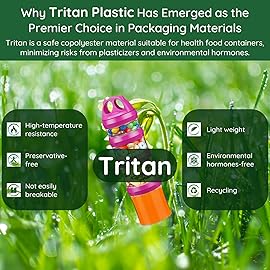 BeneLabel Stackable Food Storage Containers with Twist Lock System - BPA-Free Tritan Containers for Travel, Formula, Protein Powder, Snacks - Leakproof & Dishwasher Safe (Red&Blue&Black, 31oz per)