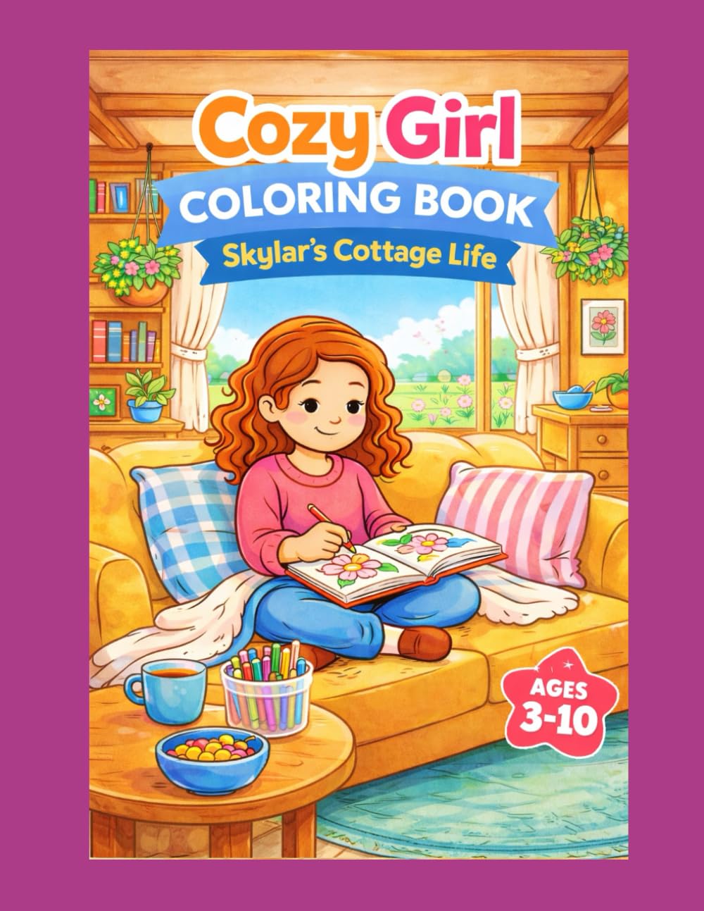 Cozy Girl Coloring Book: Skylar's Cottage Life