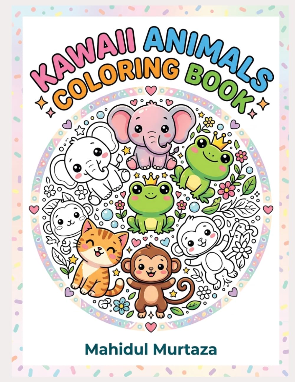 Kawaii Baby Animals Coloring Book: Fun & Easy Pages for Kids Ages 3-6