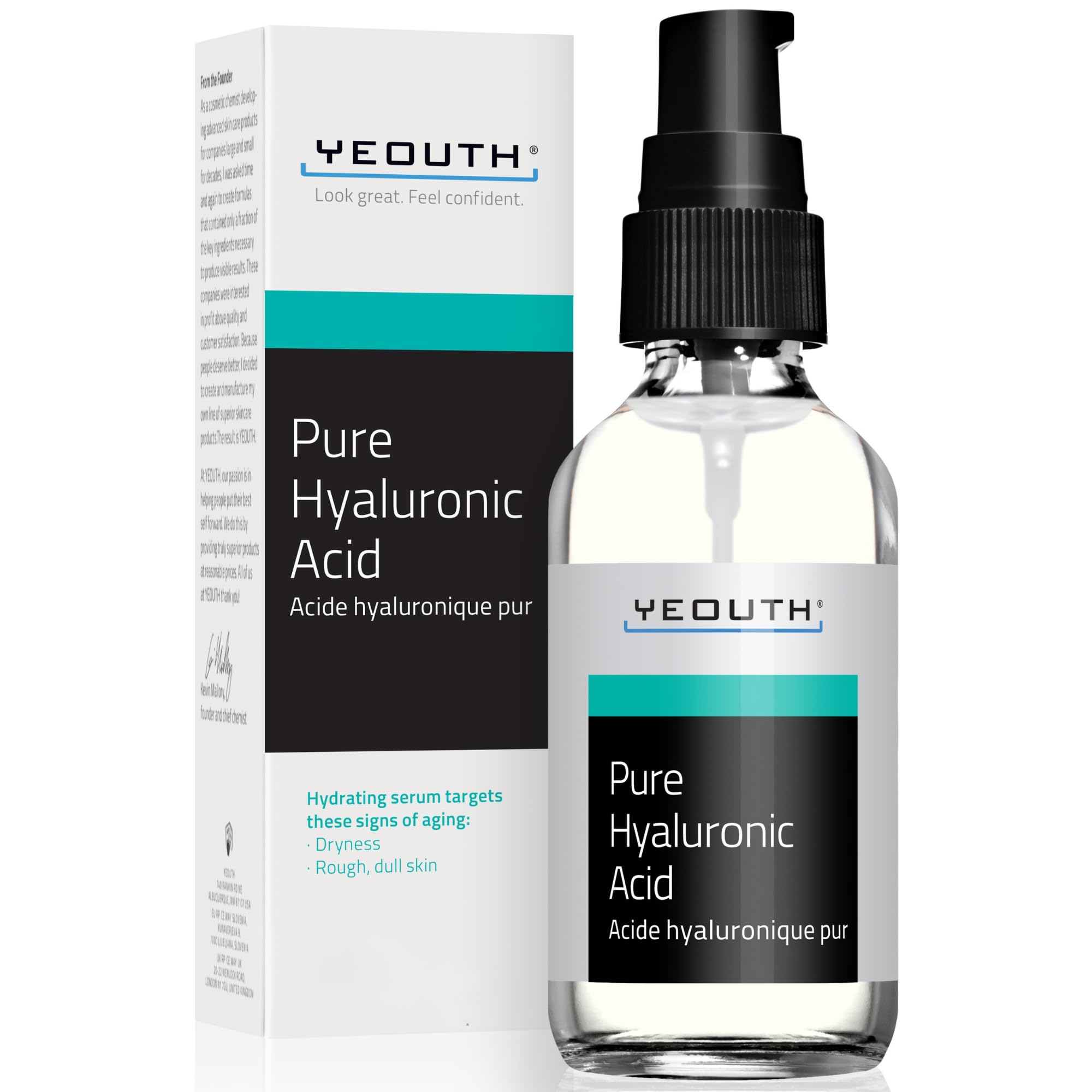 Pure Hyaluronic Acid Serum for Face 99% for Dry & Dull Skin, Hydrating Hyaluronic Face Serum for Women & Men, For All Skin Types 30ml