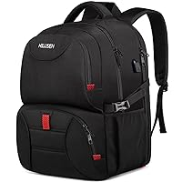 HILUSEN Zaino Uomo Grande 50L, Porta PC 17.3 Pollici Lavoro Impermeabile Pranzo Zaino con Caricatore USB