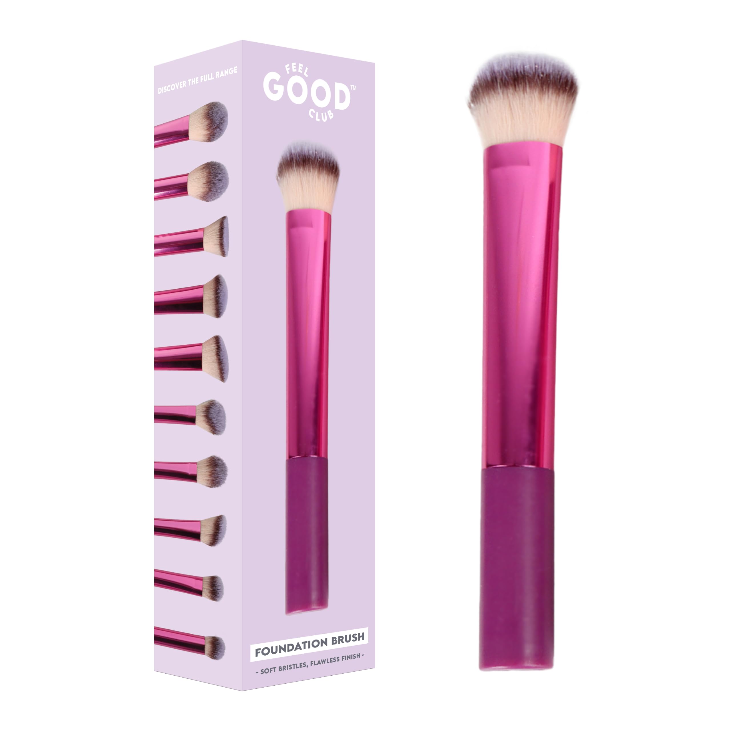 Feel Good Club Foundation Brush 1 Pc | Soft Synthetic Bristles For Blending Liquid, Powder Face Makeup, Skin Serum, Tint, BB & CC Cream | Lightweight Handle-picture-33