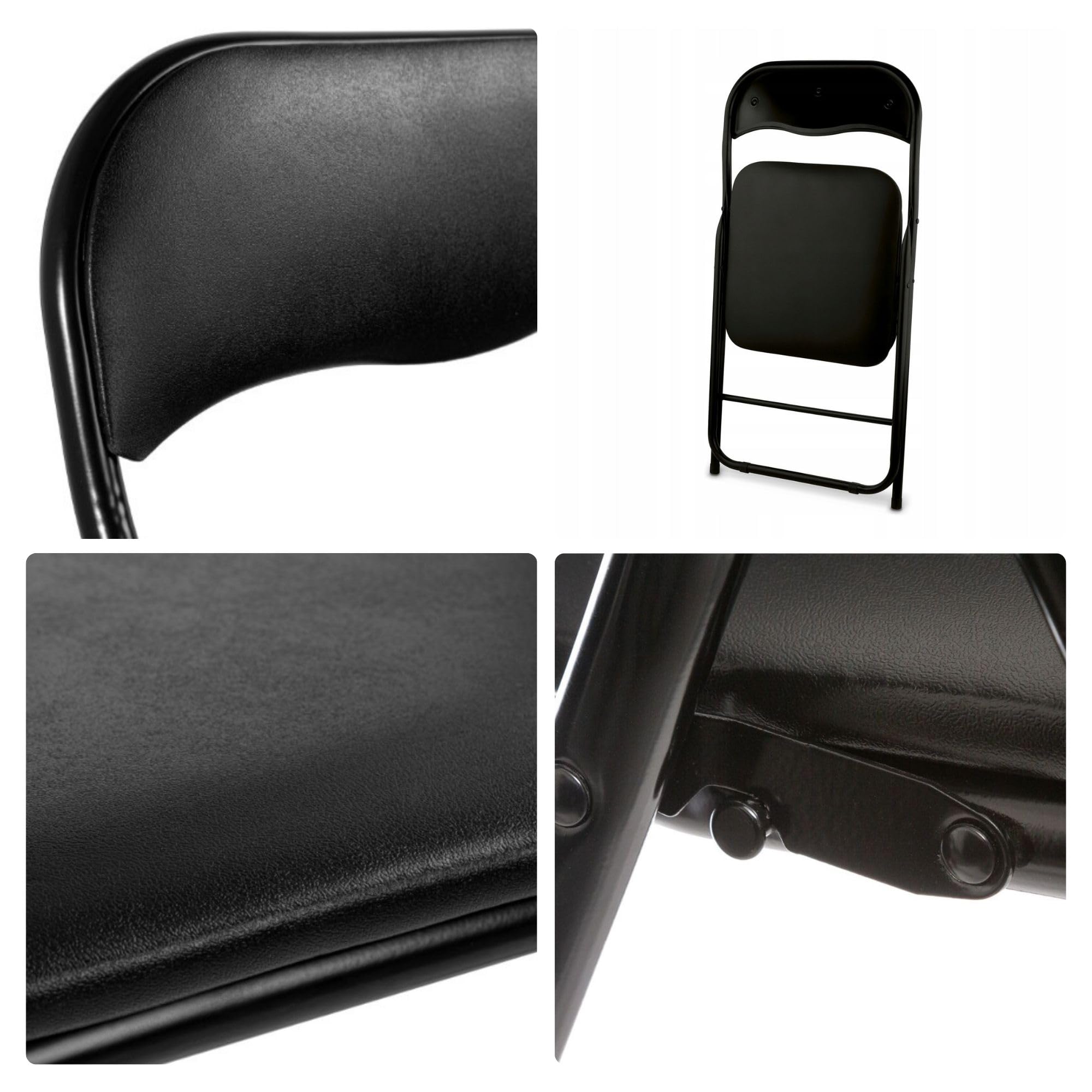 Perel Sedia pieghevole resistente alle intemperie, 150 kg, colore nero