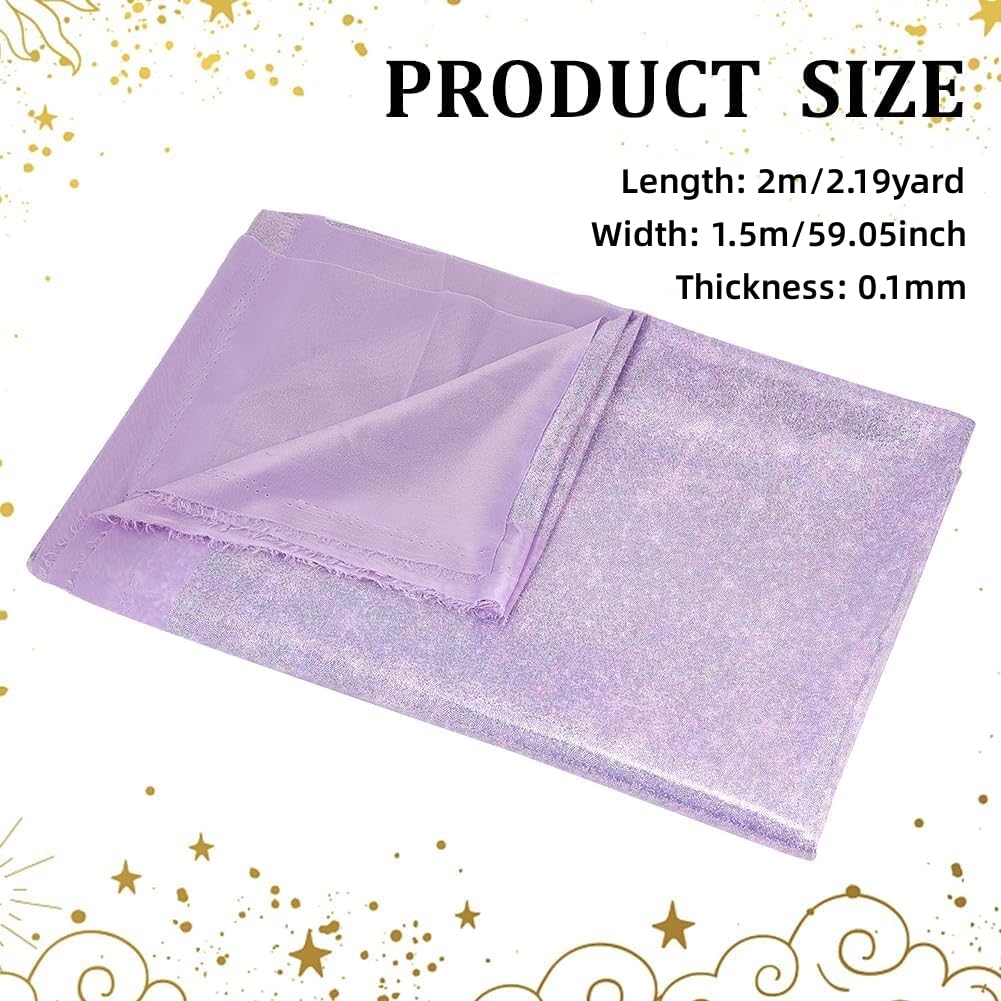 150 Cm * 100 Cm Glter Laser Tessuto Poliestere Iridescente Olografico Festa Di Nozze Sfondo Doll Abbigliamento Decorazione Materiale FAI DA TE - Foto 3