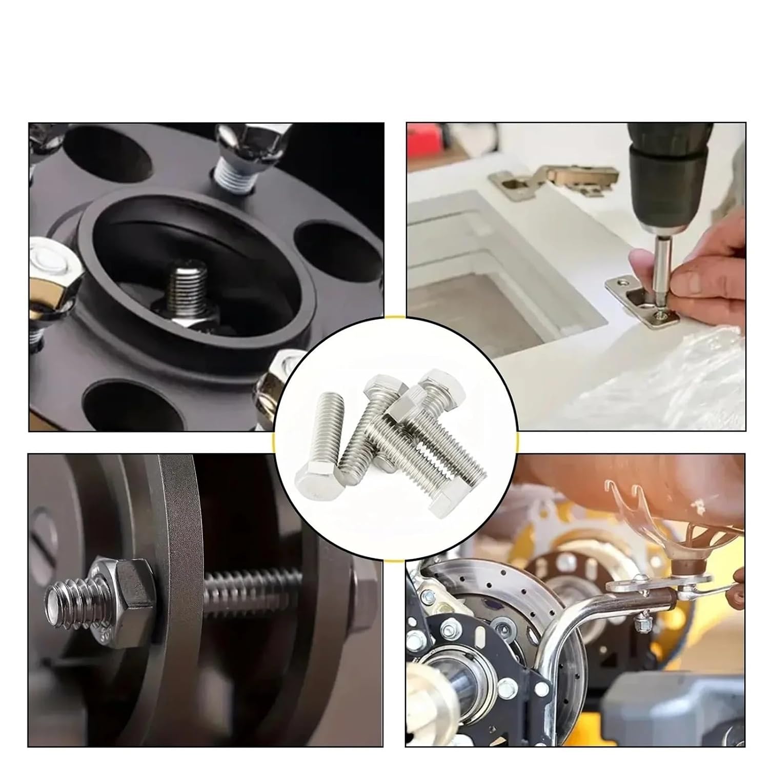 Set Screw Assortment Kit 168Pcs Stainless Steel Anglo-American Hexagon Head Bolts with Nuts and Washers Kit for Homeowners,DIYers,Mechanics,Industrial Workers