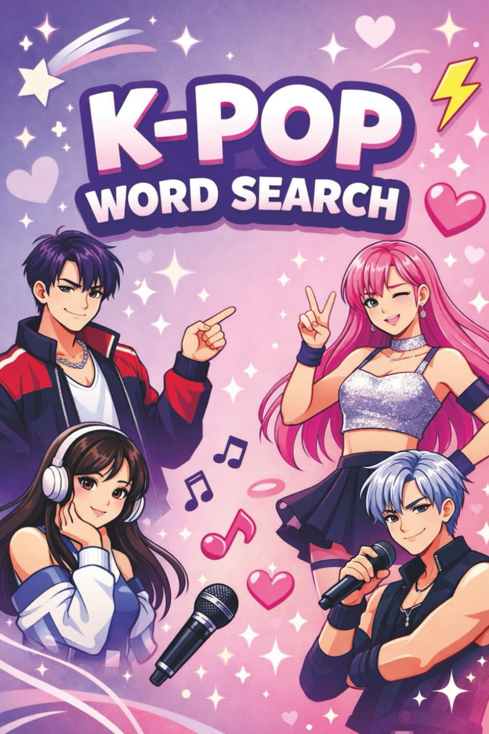K-Pop Word Search: A Fun and Relaxing Puzzle Book for Fans of Korean Pop Music