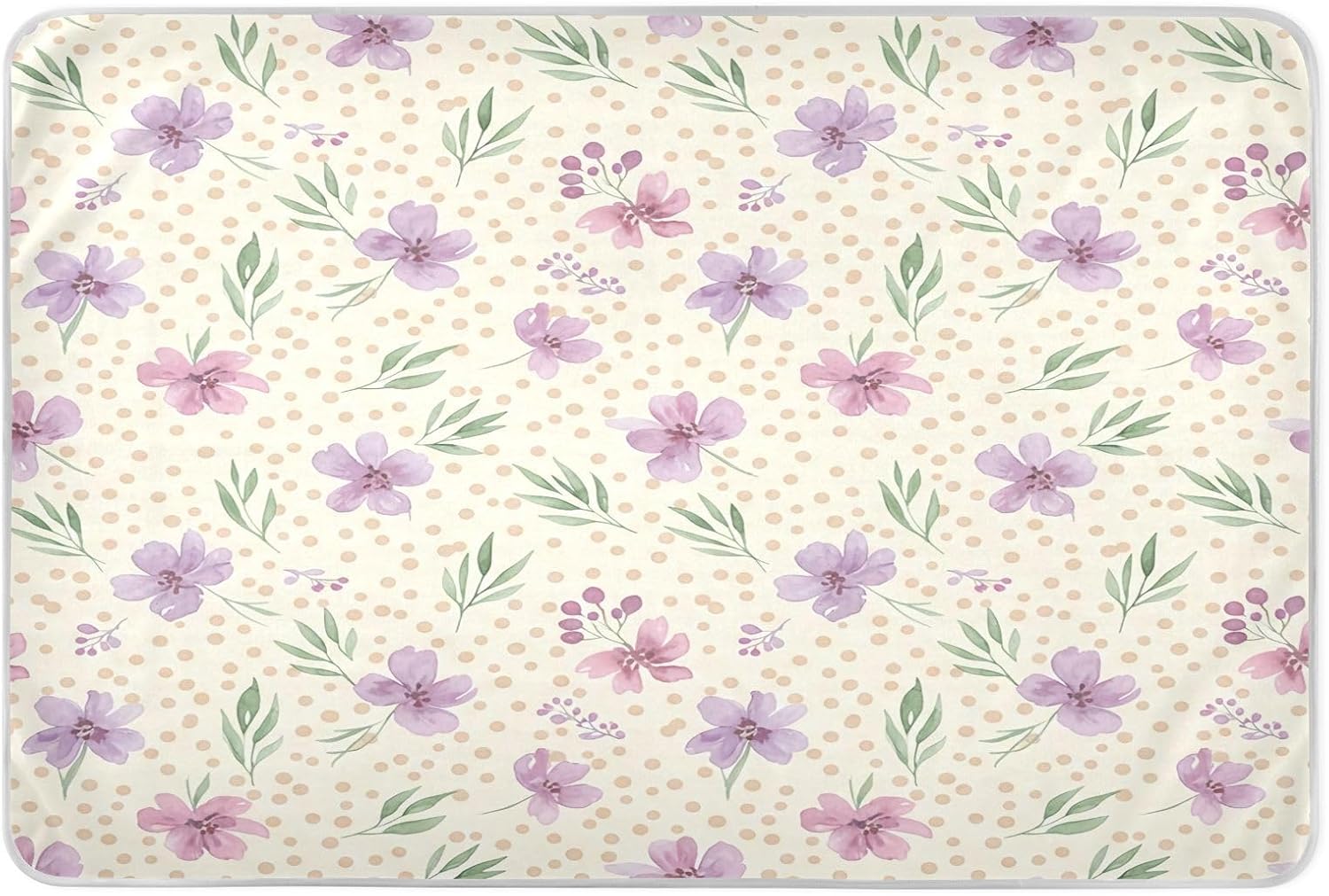 CEBUGI 34” x 52”Washable Underpads Heavy Absorbency Waterproof Incontinence Bed Pads Purple Flowers Pee Pads for Adults Kids and Baby