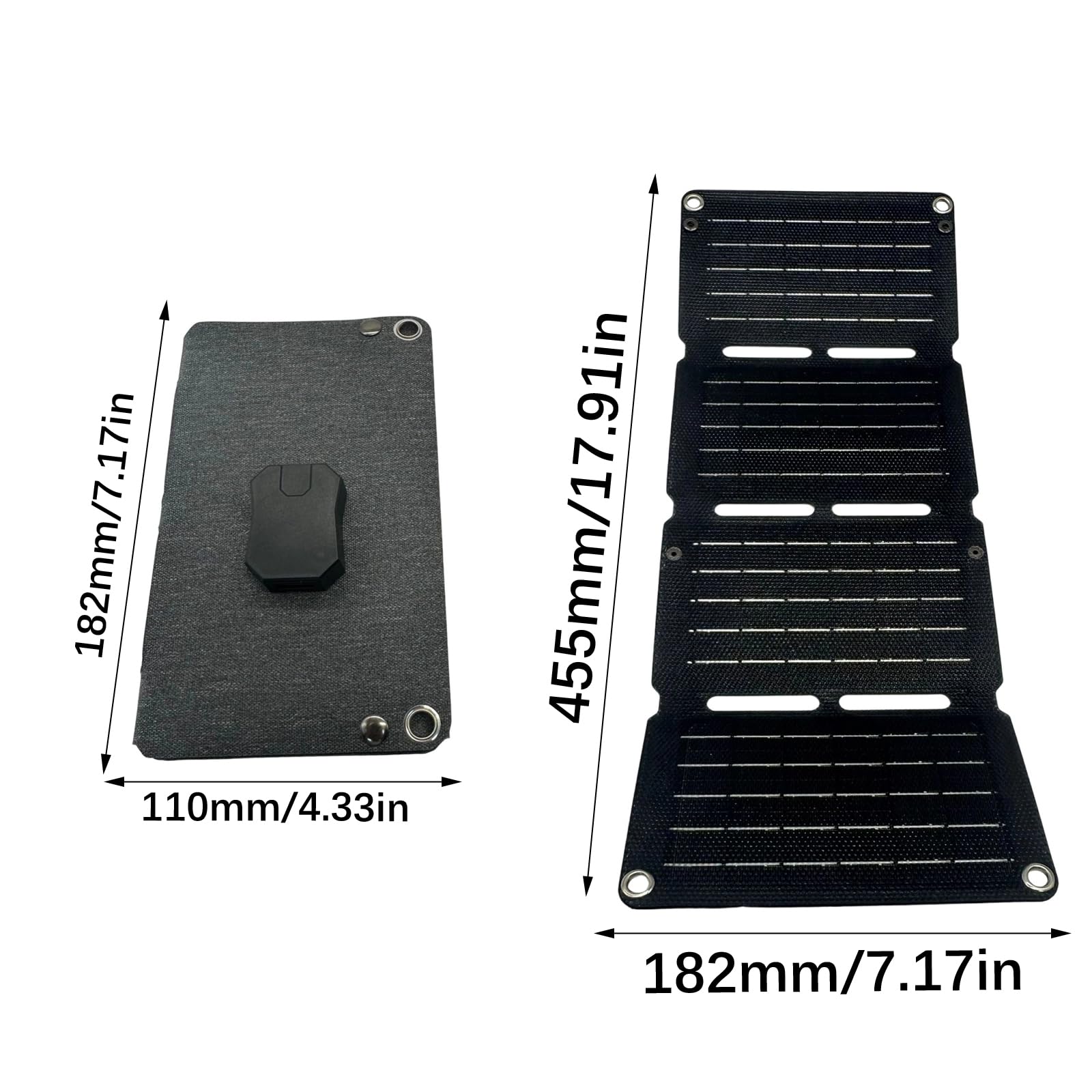 Appareil solaire ETFE extrêmement fin 10 W - Panneau monocristallin flexible avec régulateur de potentiel intégré - Pour appareils d'extérieur - Appareil solaire pour la randonnée