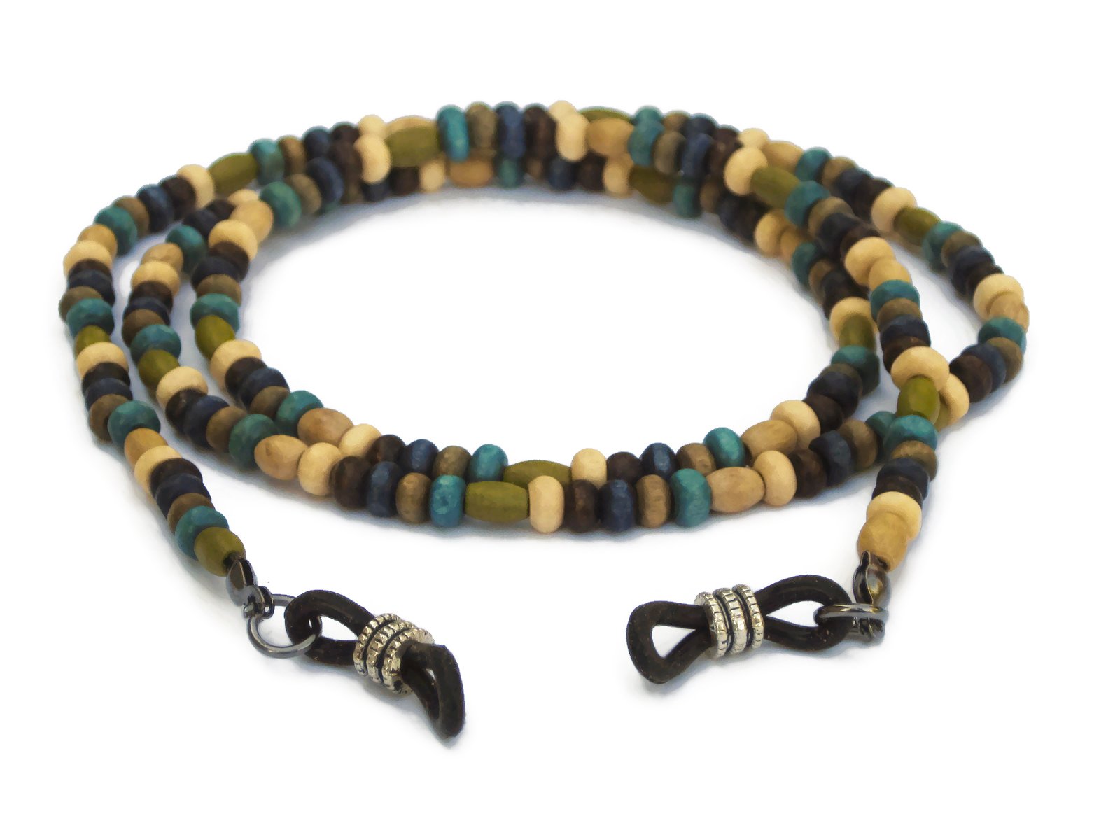 Eyeglass Chain with Wood Beads for Reading Glasses, Sunglasses and Eyeglasses