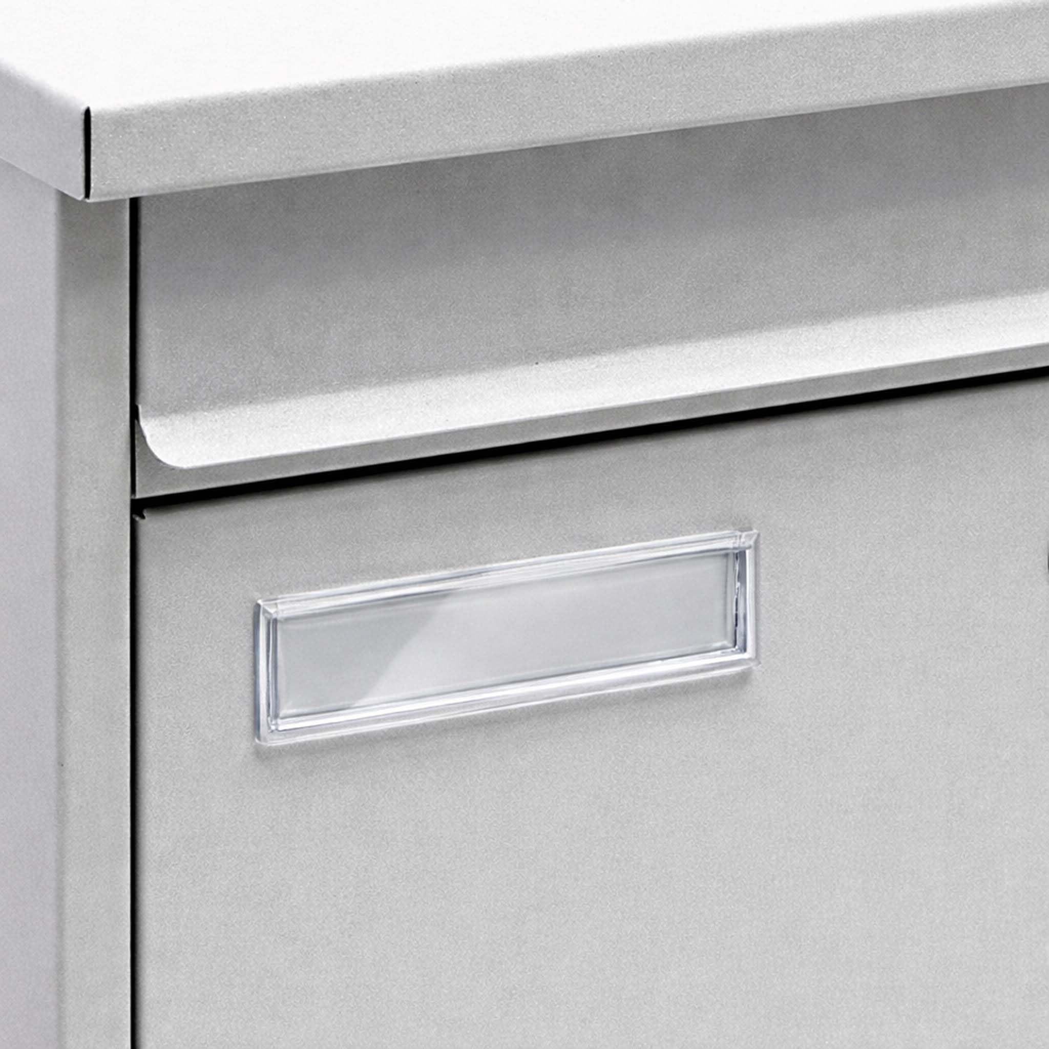 Wiltec Vetrino portanome 89,4 x 24,5 mm per cassetta postale 92,3 x 28,4 mm