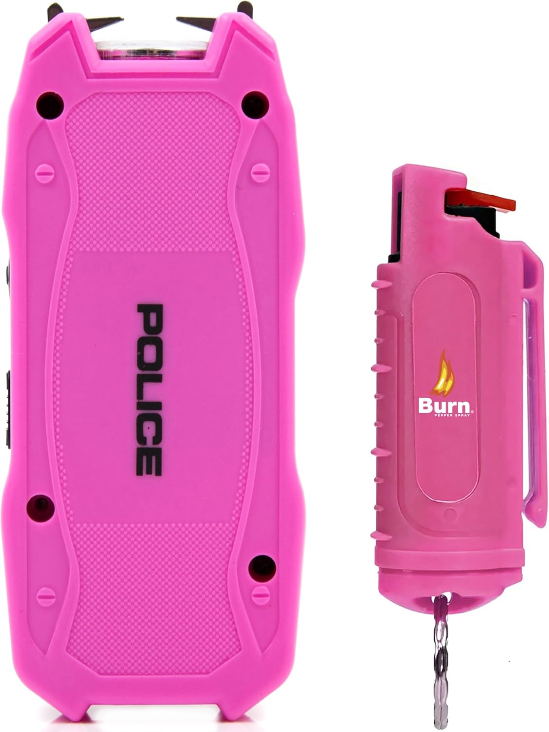 Police Stun Gun Burn Pepper Spray Combo Girls Males Self Protection – 1901 Pink