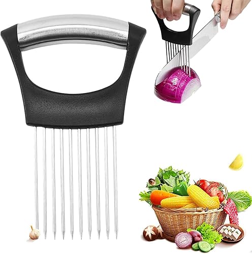 Soporte para rebanadas de cebolla de acero inoxidable 304, nuevo soporte de cebolla para rebanar, cortador de verduras para papa y tomate, disponible en Yaxa Colombia