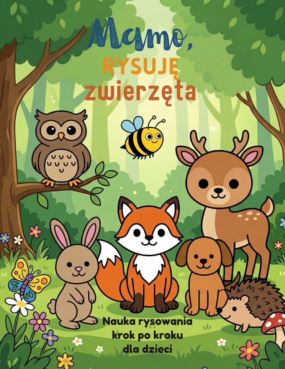 Mamo, rysuję zwierzęta: Nauka rysowania krok po kroku dla dzieci | Książka dla dzieci | Zajęcia dla dzieci