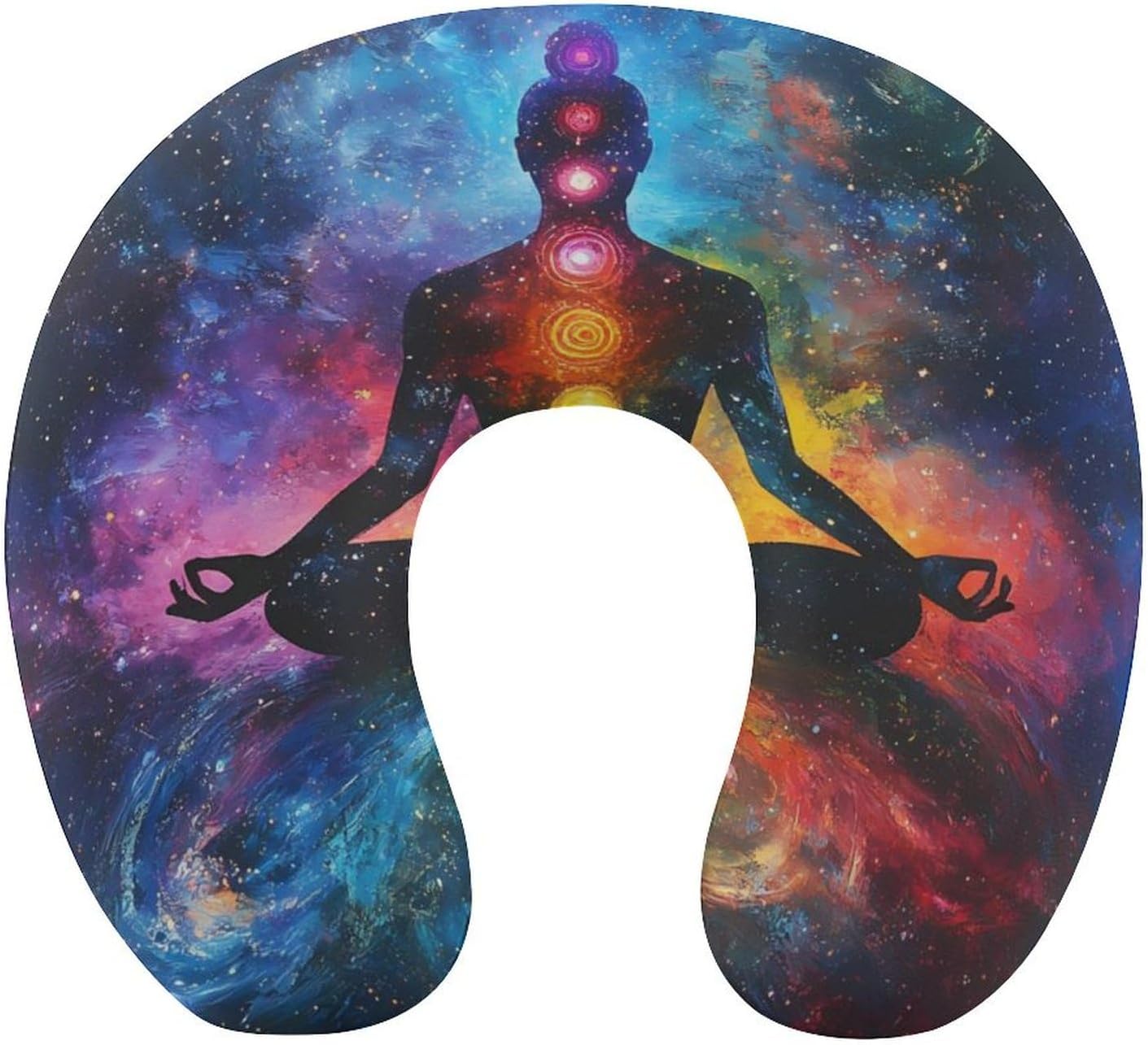 Meditating Cosmic Psychedelic Memory Foam Pillows U Shaped Travel Neck Pillow