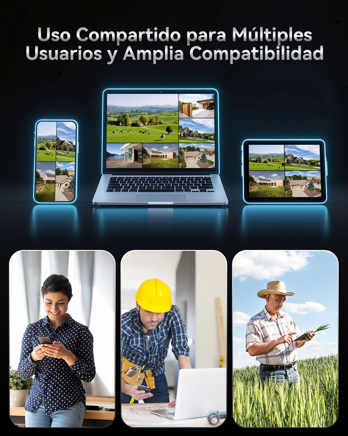 Ctronics Camara Vigilancia AOV Grabación 24/7, Camara Solar 4G con Panel | Solar de 8W y Batería de 15600 mAh, Detección de Personas Hasta 30 m y Seguimiento Automático, Cámara PTZ con Tarjeta SIM