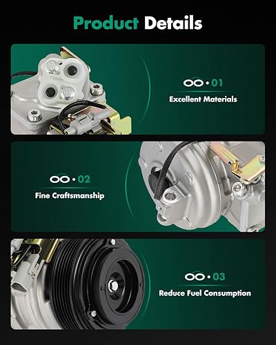 Miniatura 1279 de SCITOO CO 10739C - Compresor de CA compatible con Honda Element 2.4L 2003 2004 2005 2006 2007 2008 2009 2010 2011