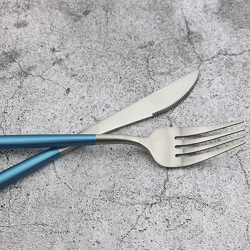 Vista 72 de JASHII Juego de cubiertos y cubiertos de plata mate de acero inoxidable 18/10, juego de 5 piezas de lujo, para bodas, eventos, restaurantes, incluye