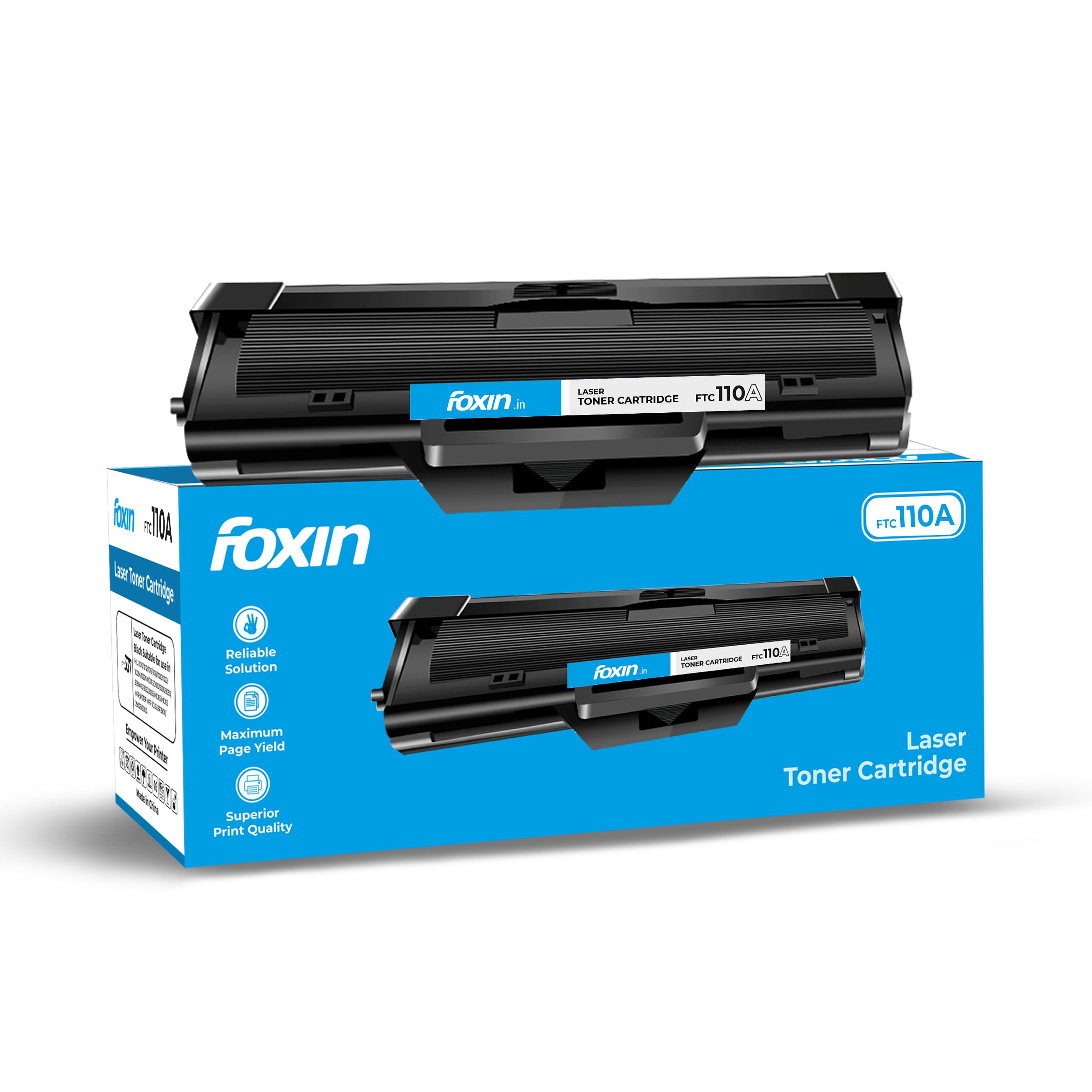 Foxin FTC 110A Toner Cartridge Compatible with Chip for HP LaserJet 108, 108A, 108W, 136, 136A, 136W, 136NW, 138, 138P, 138PN,138PNW, 138fnw | Set of 1