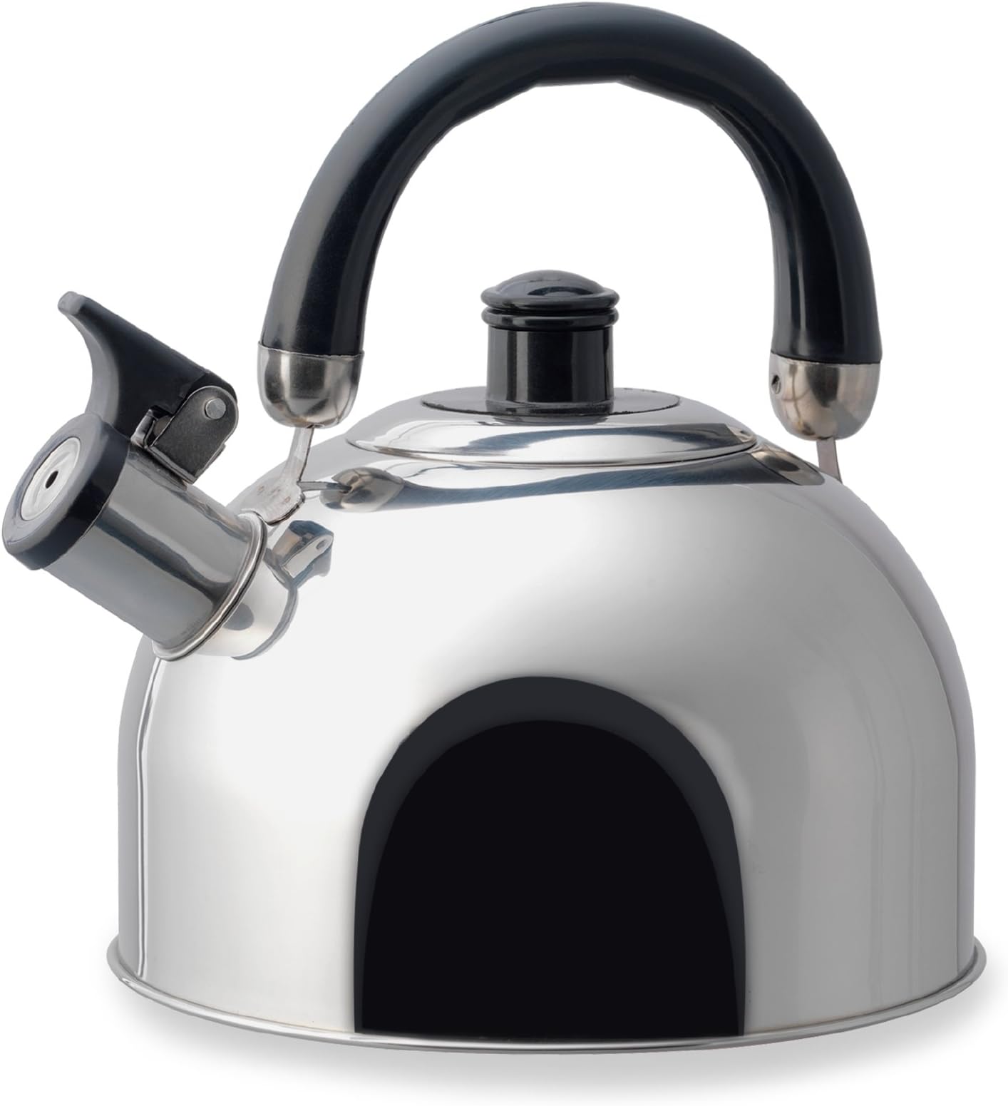 Kamenstein Whistle Tea Kettle (Stainless Steel, 2-1/2 Quart, Mirror Polish)