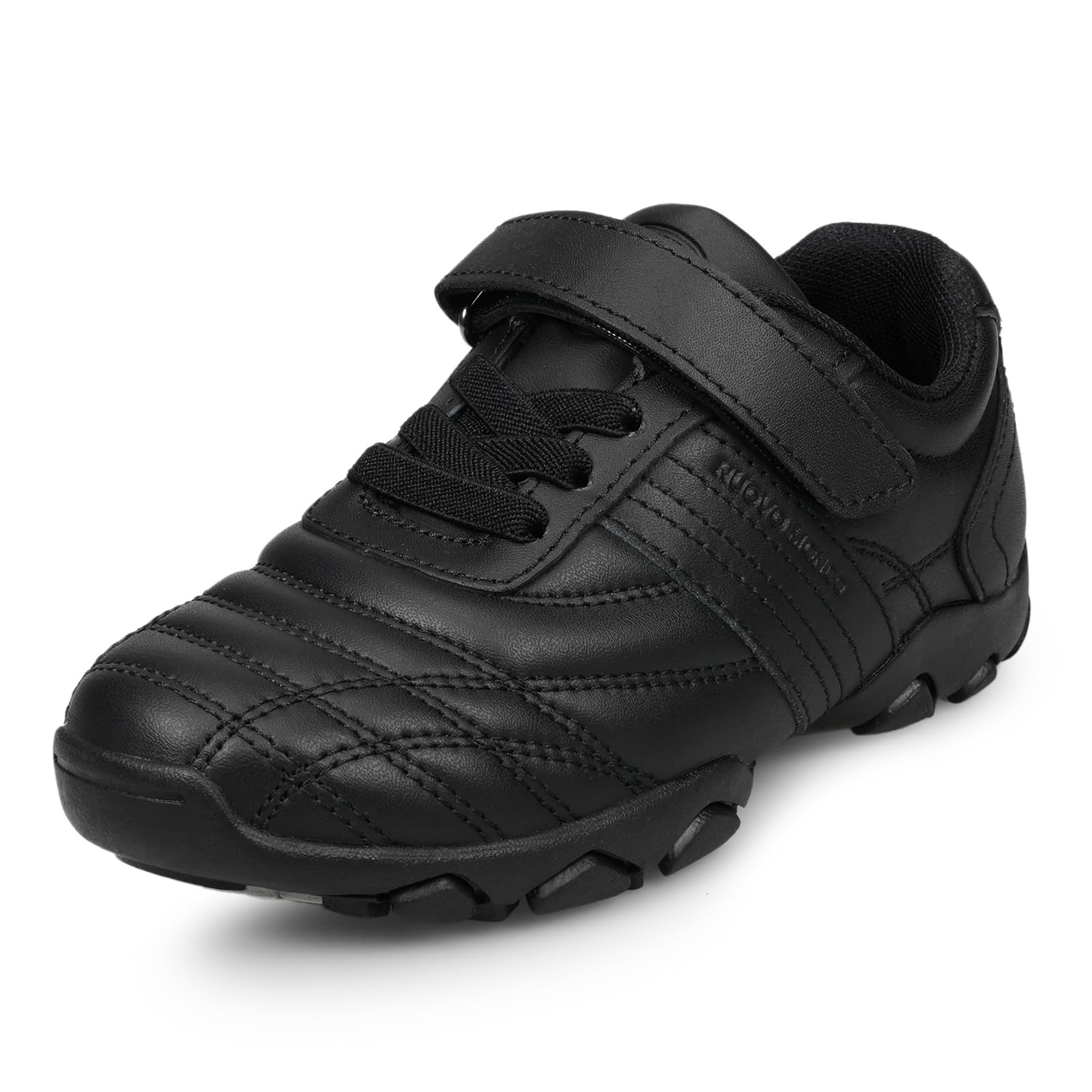 UOVO Boys School Shoes Uniform Black Dress Shoes for Kids