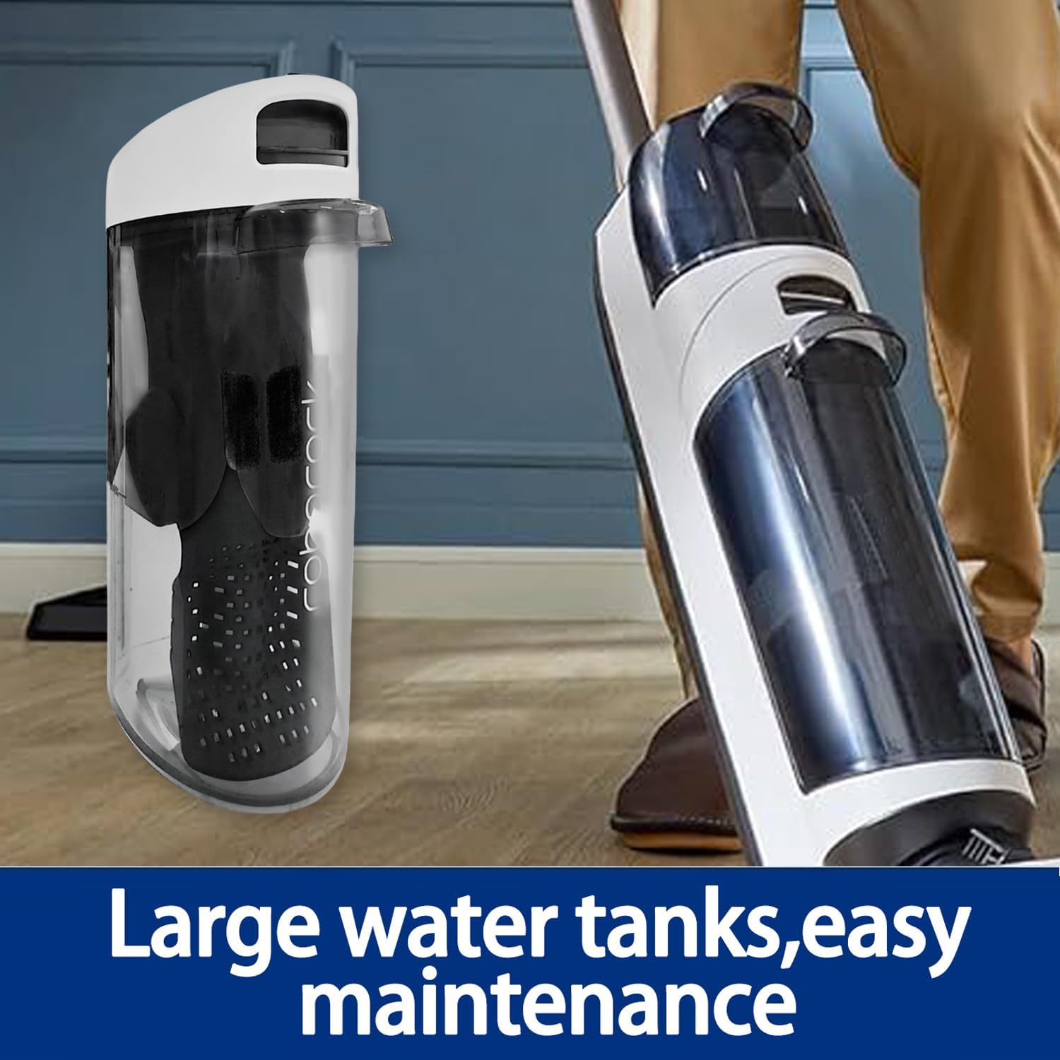 Clean/Dirty Water Tank Compatible with Roborock Dyad Pro/Dyad Air Wet/Dry Vacuum Cleaner Parts Replacement，Clean Water Tank Dirty Water Tank Sewage Tank Accessories (A (Clean Water Tank))