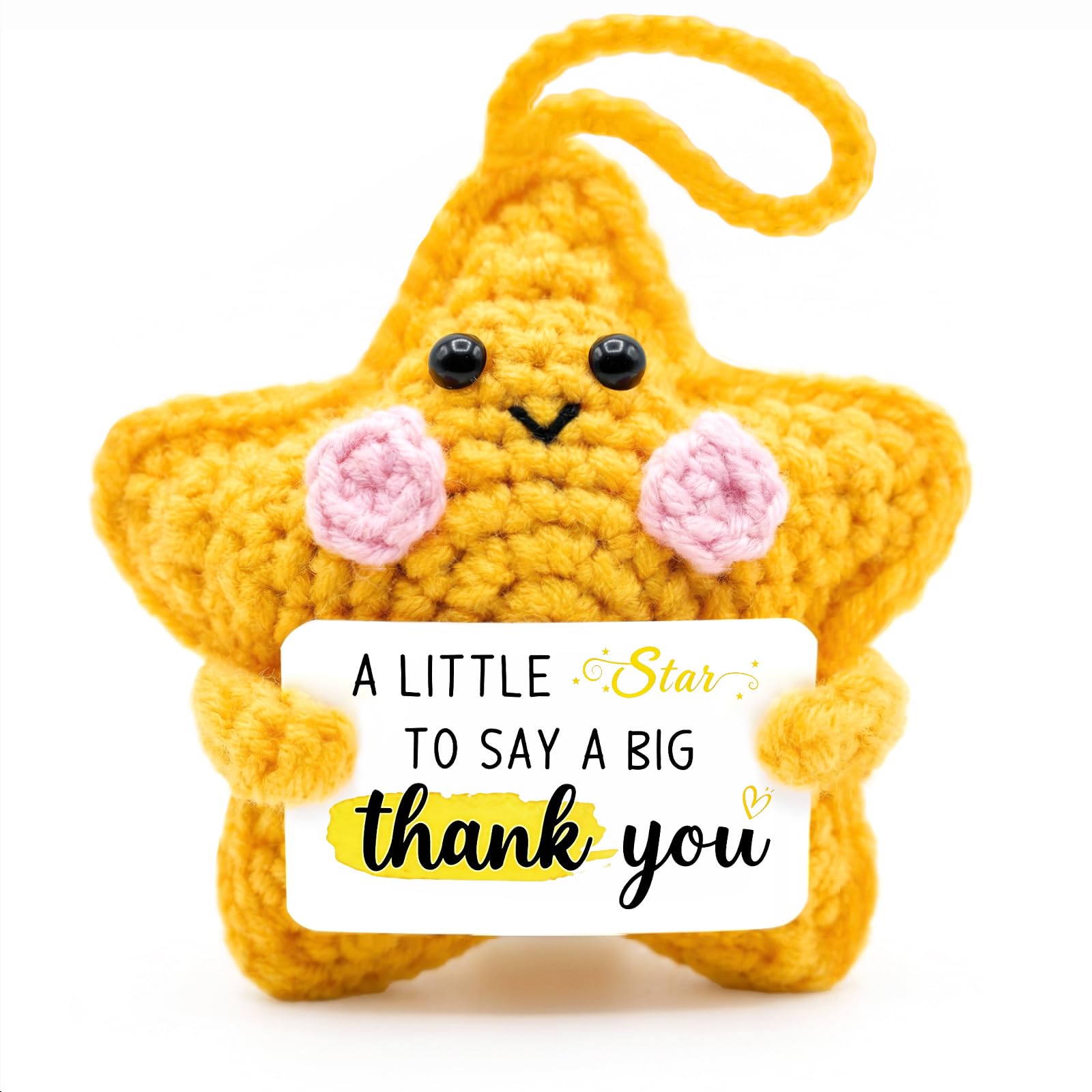 Thank You Gift, Handmade Crochet Star, Thank You Teacher Gifts for Women, Gifts for Teachers To Say Thank You, Retirement Leaving Gifts for Colleagues Women, Men Friend Nurse Mentor — image 1