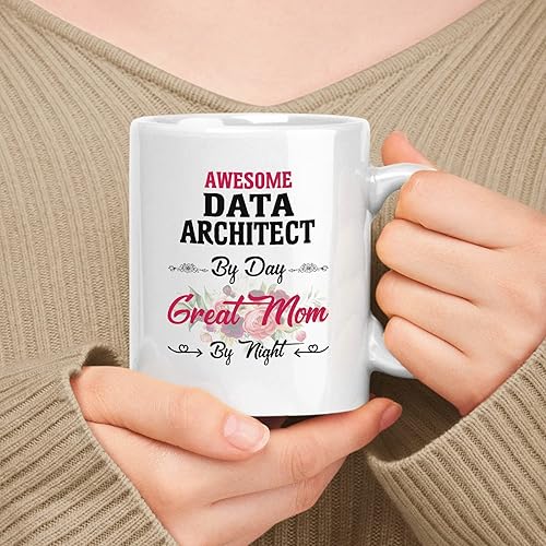 Vista 33 de Regalo para Gis Specialist - Taza de cerámica blanca de 11 oz, 15 oz, regalo para madre impresionante () Por día, gran mamá por la noche