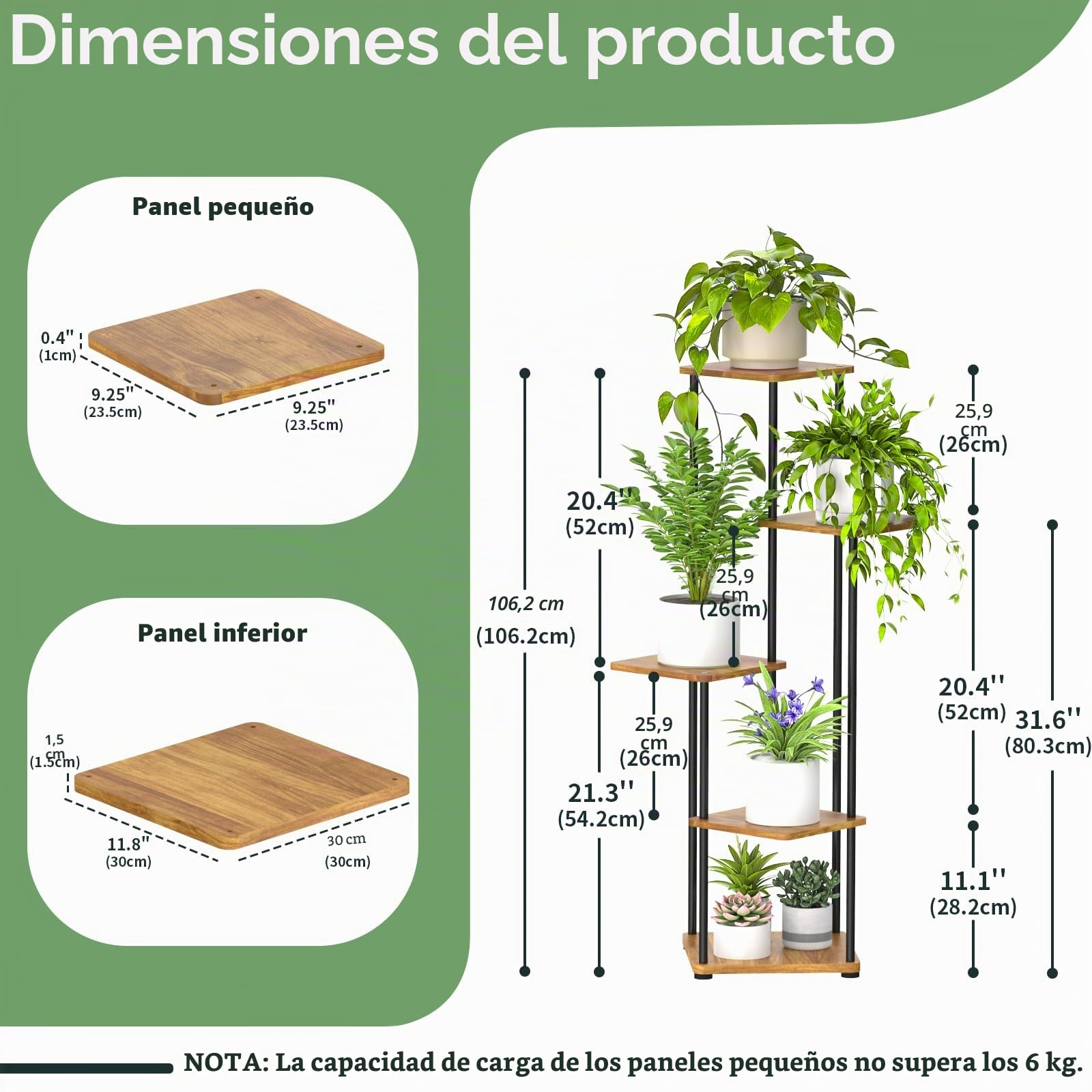 Soporte para plantas de interior, 5 niveles de alto, estante para interior y exterior, estante de exhibición de esquina, estantes de metal para múltiples plantas