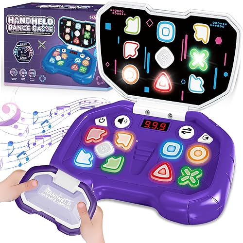 Fast Press Game for Kids 4-8, Handheld Light Up Brain & Memory Games with LED Screen Electronic Pop Fidget Games Travel Stress Relief Sensory Fidget Toys Gifts for 6-12 Years Old Kids Boy