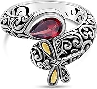 Vista 6 de Sterling Silver 925 and 18K Gold with Gemstones Ring