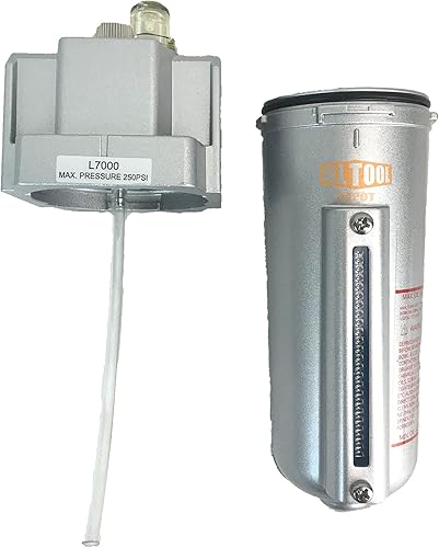 Miniatura 6 de 12" NPT Heavy Duty Lubricador engrasador para aire comprimido lubricar herramientas neumáticas neumáticas, cuenco de metal con vidrio de visión