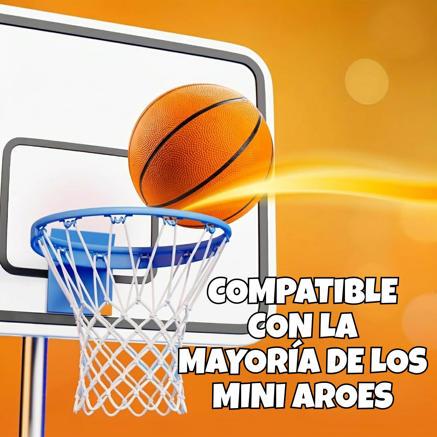Bedwina Balones de Baloncesto Mini (2 o 4) de Goma 17,8 cm tamaño 3. Mini Canasta para Juegos en Piscina Interior/Exterior cumpleaños para niños