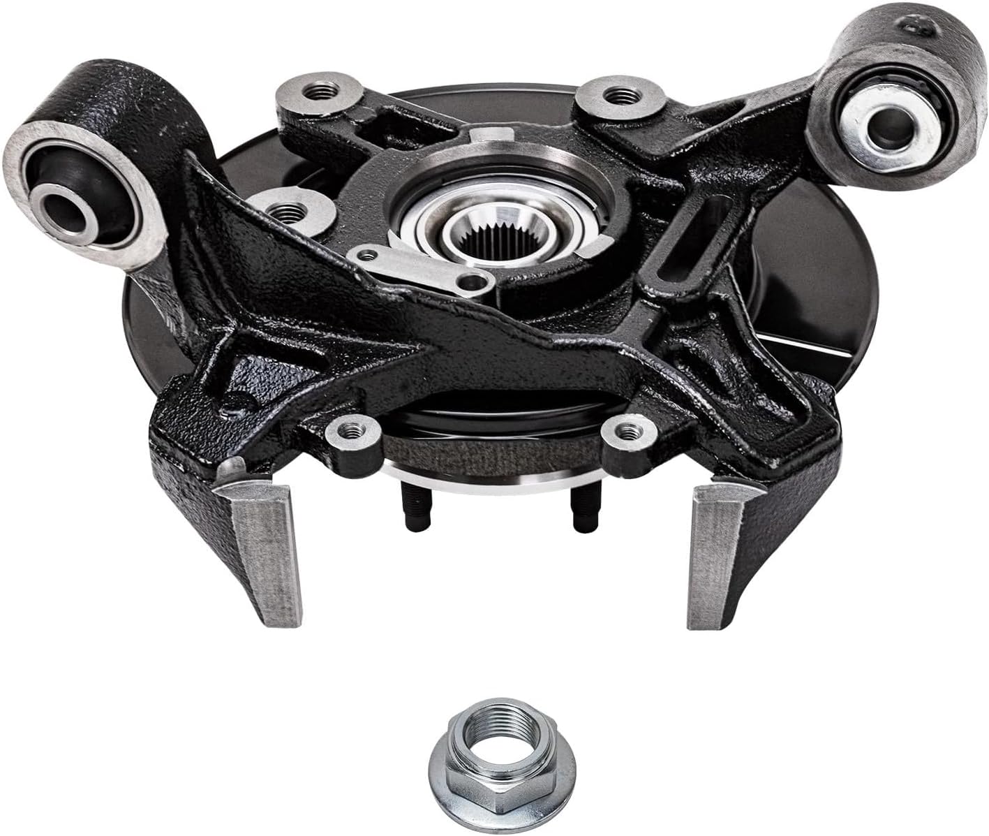 Detroit Axle - Rear Right Steering Knuckle for 06-10 Ford Explorer Mercury Mountaineer, 07-10 Explorer Sport Trac, Steering Knuckle & Wheel Hub Bearing Assembly 2006 2007 2008 2009 2010 Replacement