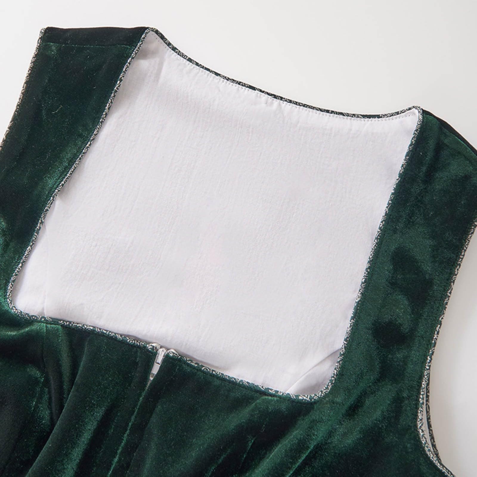 Generisch 2025 Dirndl Kleid Damen Midi/Lang – Schleife & Schürze, Trachtenkleid mit Schnürung, Spitze-Detail Blumenmuster – Oktoberfest Bierfest Wiesn Trachten Dress