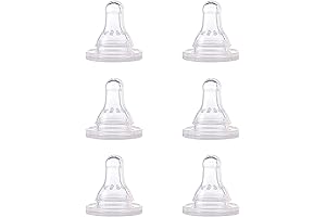 NUK First Essentials Silicone Baby Bottle Nipples - Slow Flow