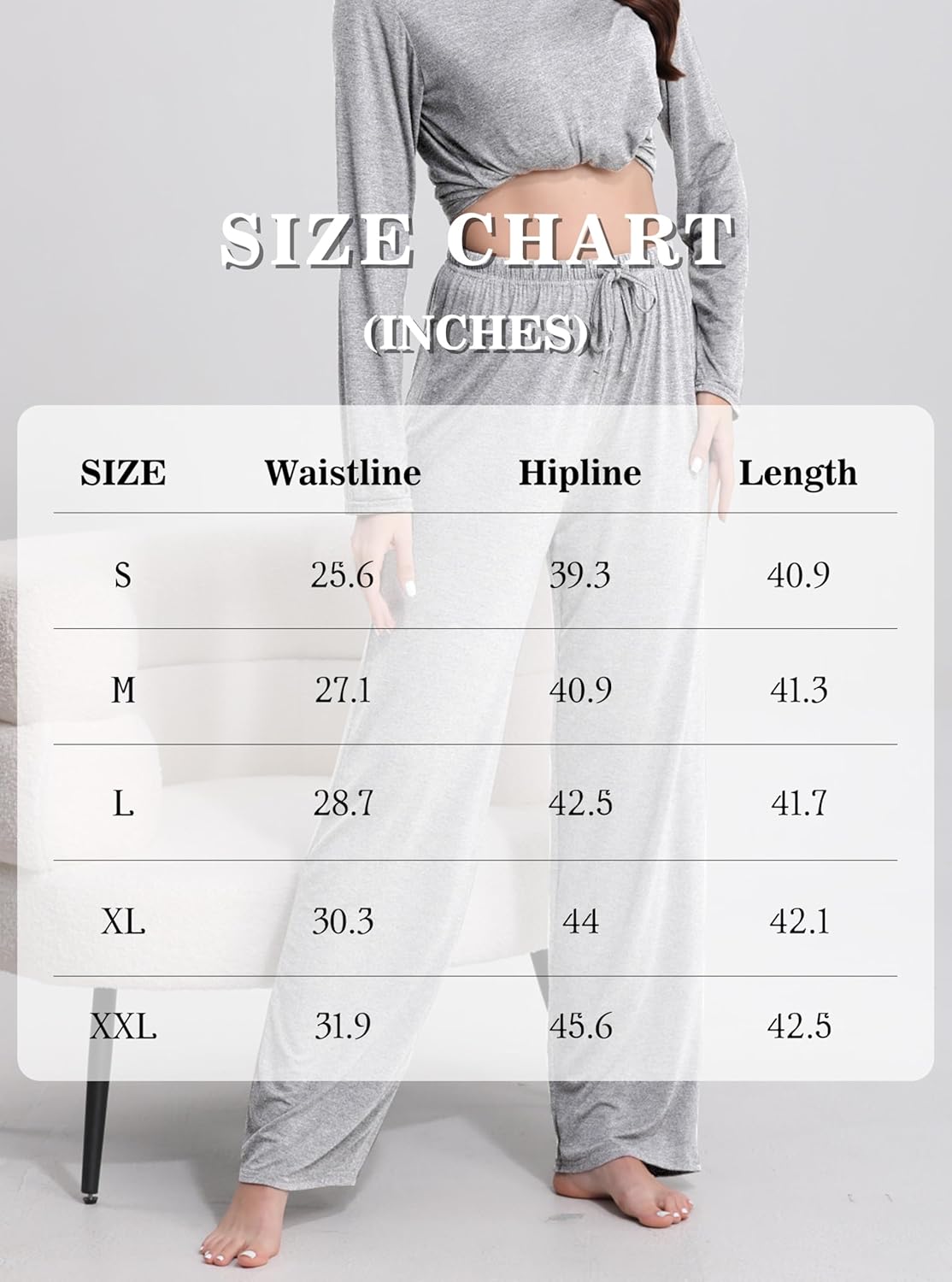 FEQO 2 Pack Women's Lounge Pants Wide Leg Yoga Pants Casual Pajama Bottoms - Image 6