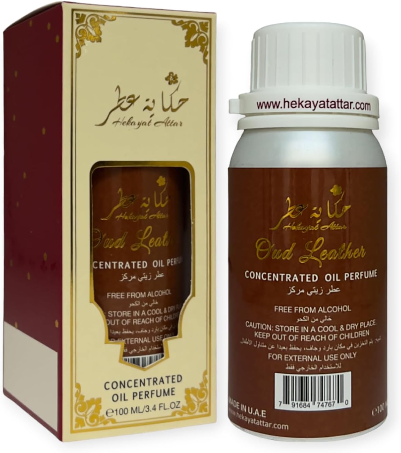 OUD LEATHER 100ML CONCENTRATED PERFUME OIL by Hekayat Attar