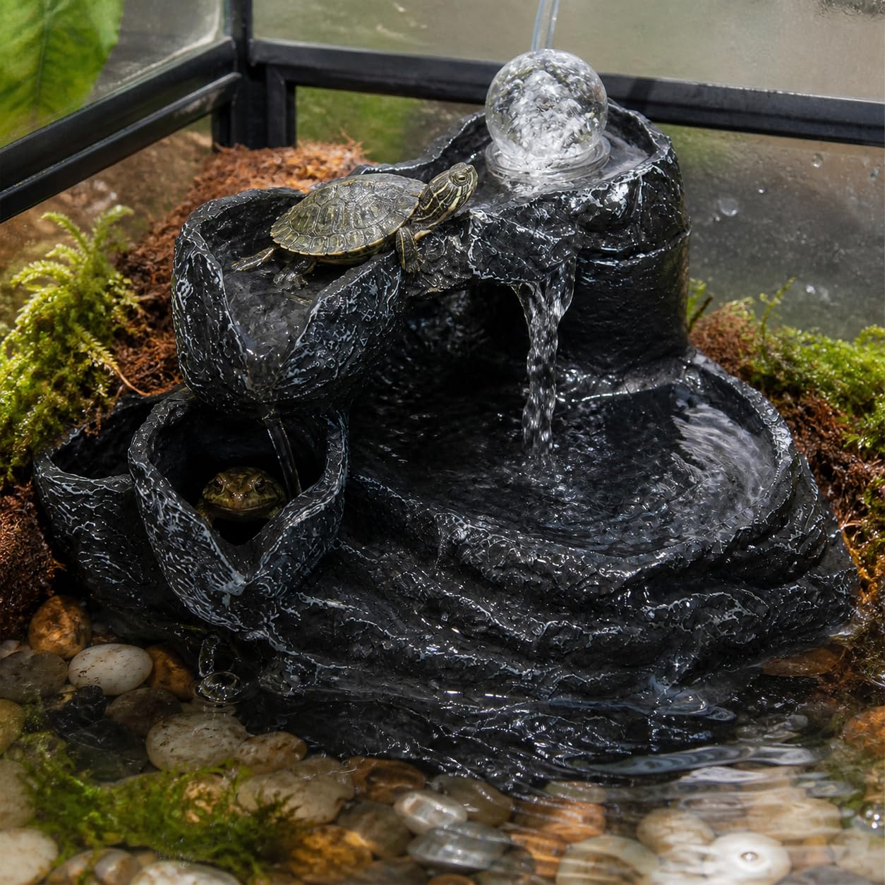 Plateforme Repos Pierre Aquatique, Style to 1 | Composite - verre - plastique - caoutchouc - fibre végétale - pompe à eau - feng shui - résine - Habitat - Pour bassin