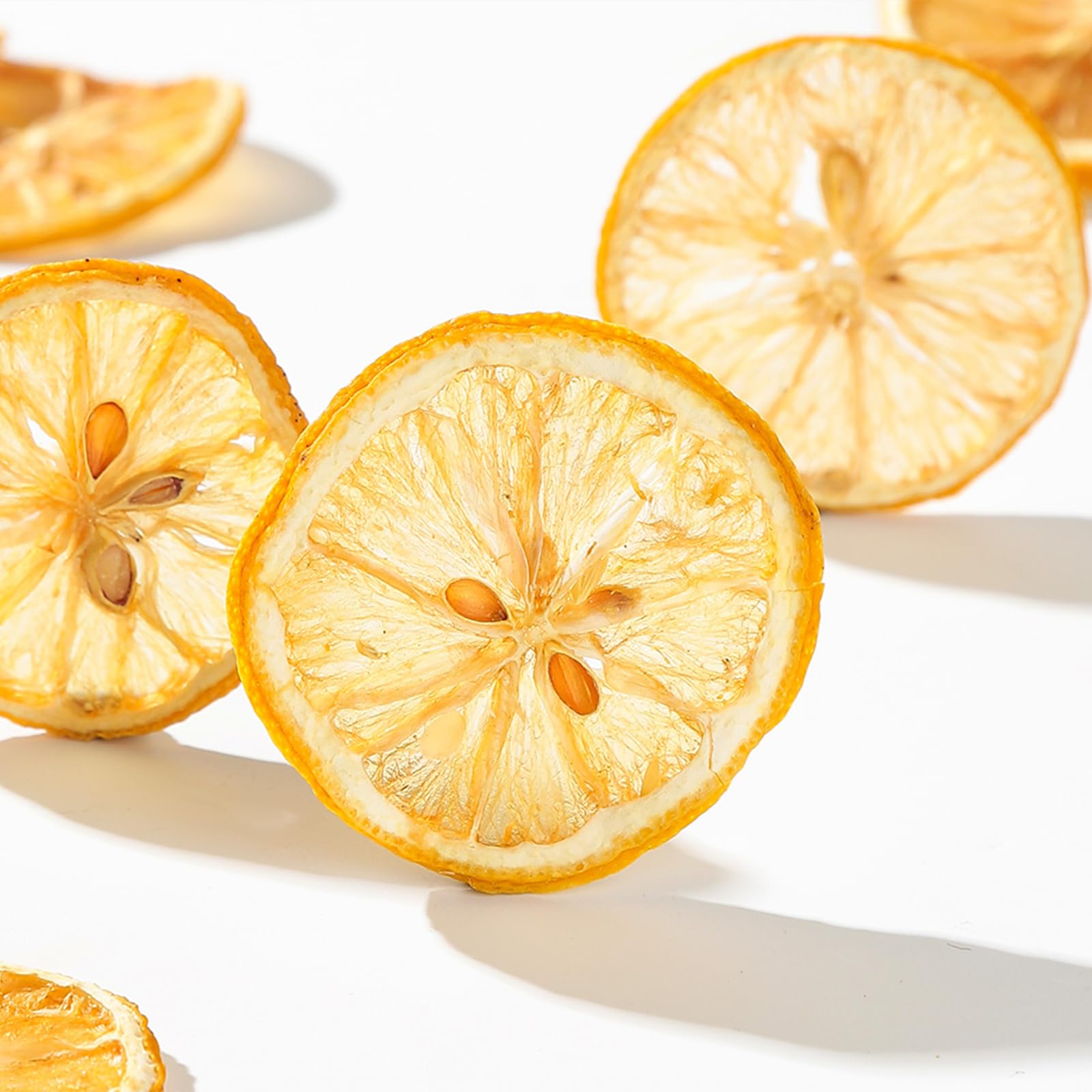 Fette di Limone Disidratate | Fette di Limone Naturale Puro 80 g | Adatto Per Spezie Per la Decorazione di Bevande