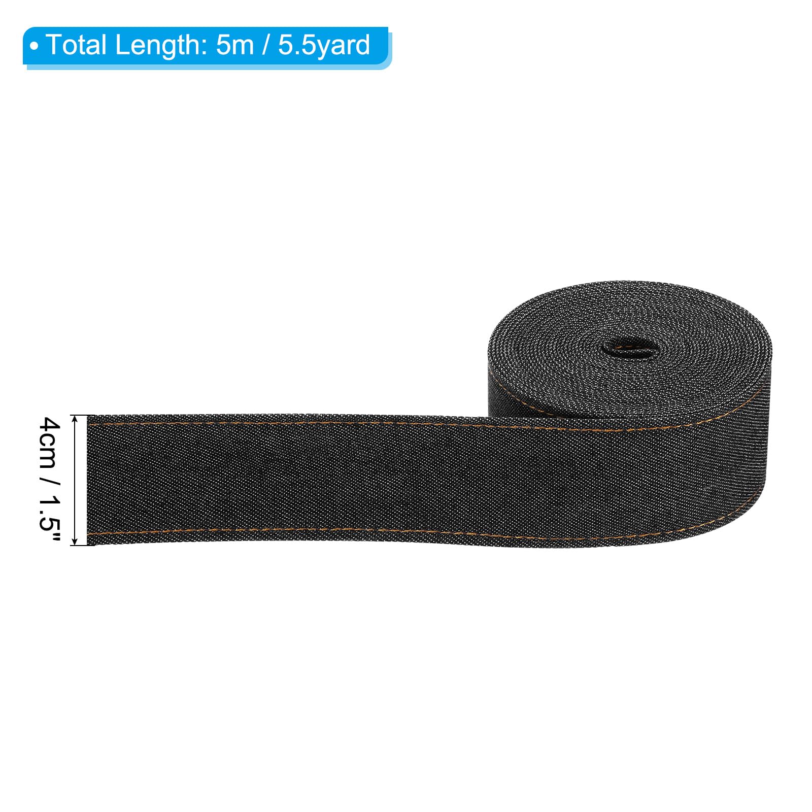 PATIKIL 1.5" Denim Ribbon - Image 2