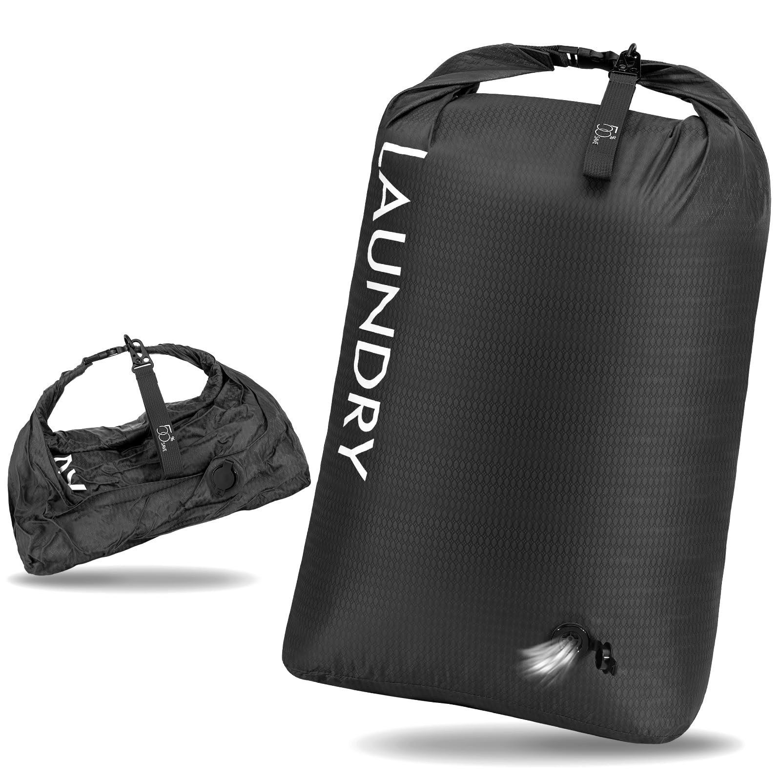 CANBOX Wäschesack Reise, Wasserdichte Aufbewahrungsbeutel mit Klickverschluss, Leicht Nassbeutel Trockenbeutel, Schmutzwäschebeutel, Compression Reise-Organizer für Schwimmen Wandern Camping