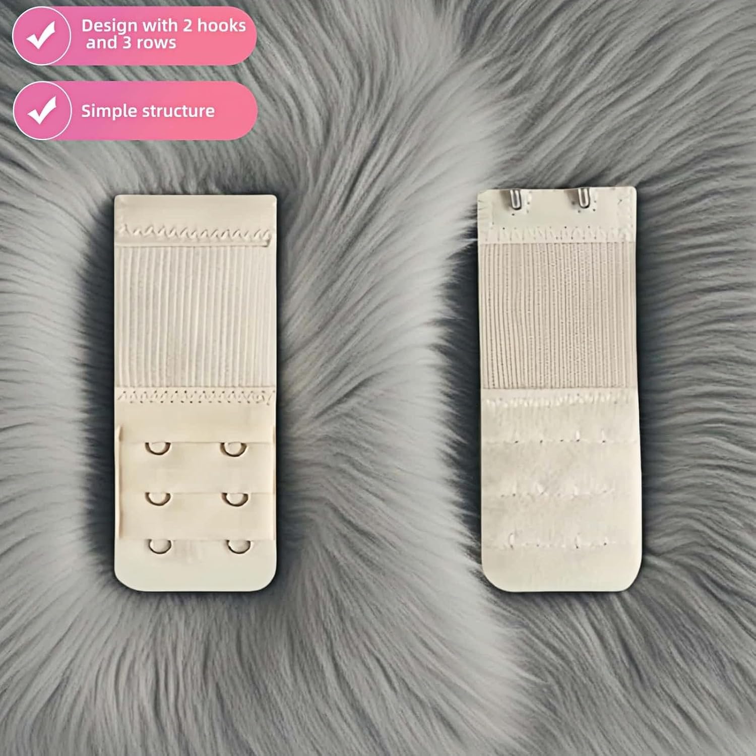 9 Pcs Bra Extender 2 Hook 3 Row, Soft Cotton Bra Band Extenders for Women, 3-Pack in White Beige Black, Adjustable Strap Extension for Pregnancy, Weight Fluctuations & Comfort - Image 8