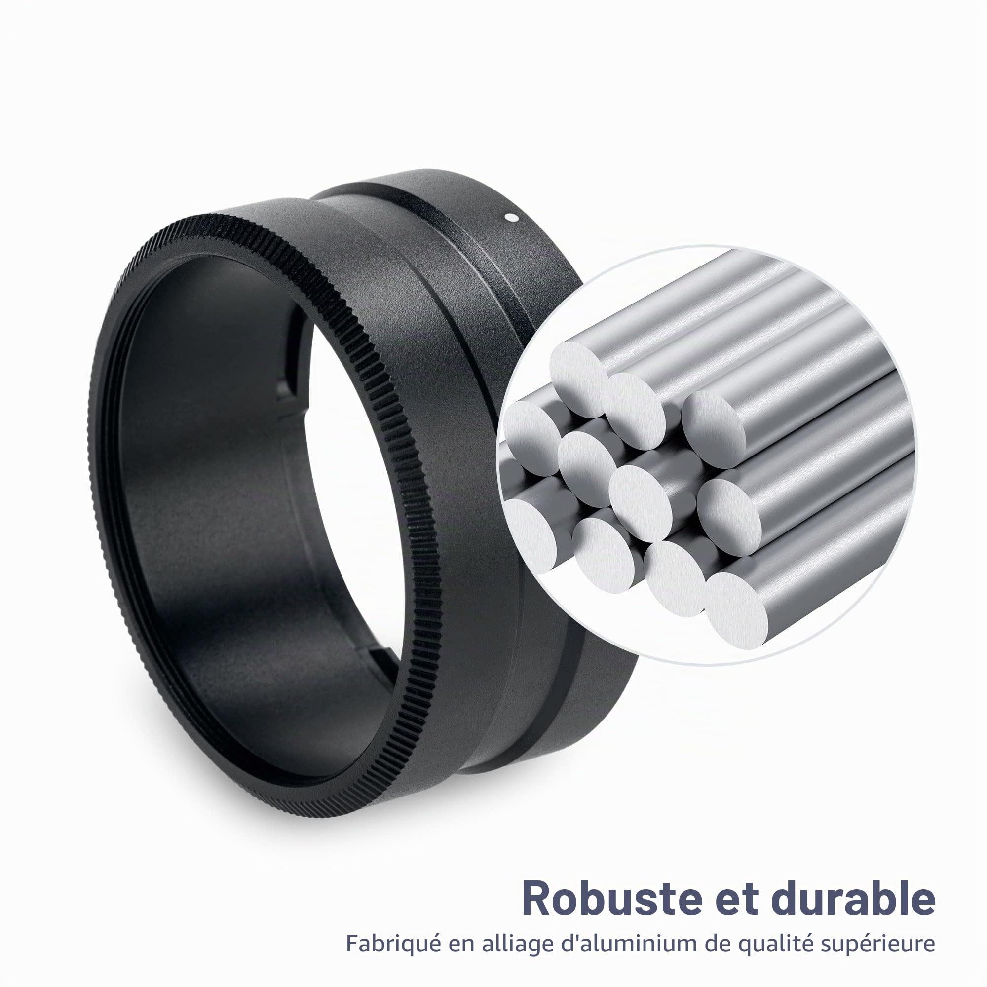 JJC Bague d'adaptation de Filtre en métal pour Appareil Photo RICOH GR IIIx GR IIIx HDF GR3x avec lentille de Conversion GT-2, Remplacement pour Adaptateur d'objectif RICOH GA-2